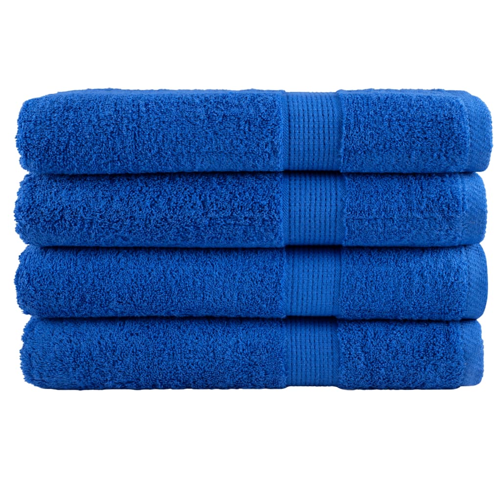 Toalhas premium solund 4 pcs 100x200 cm 600 gsm azul