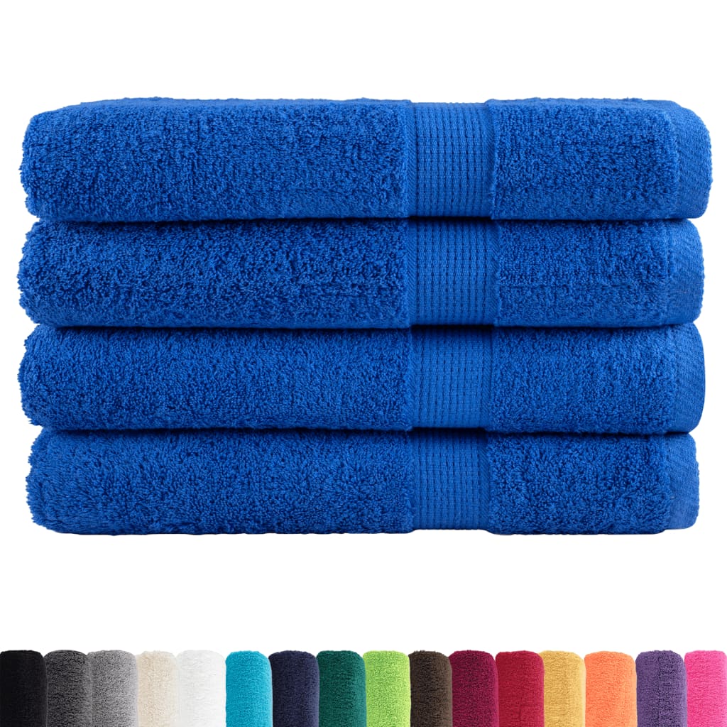 Toalhas premium solund 4 pcs 100x200 cm 600 gsm azul