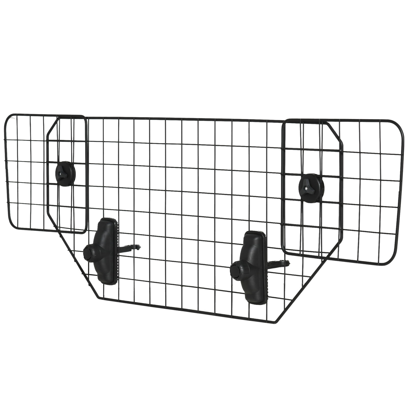 Grade de segurança de carro para cães universal grade de segurança para cães com largura ajustável 90-120x40,5cm preto