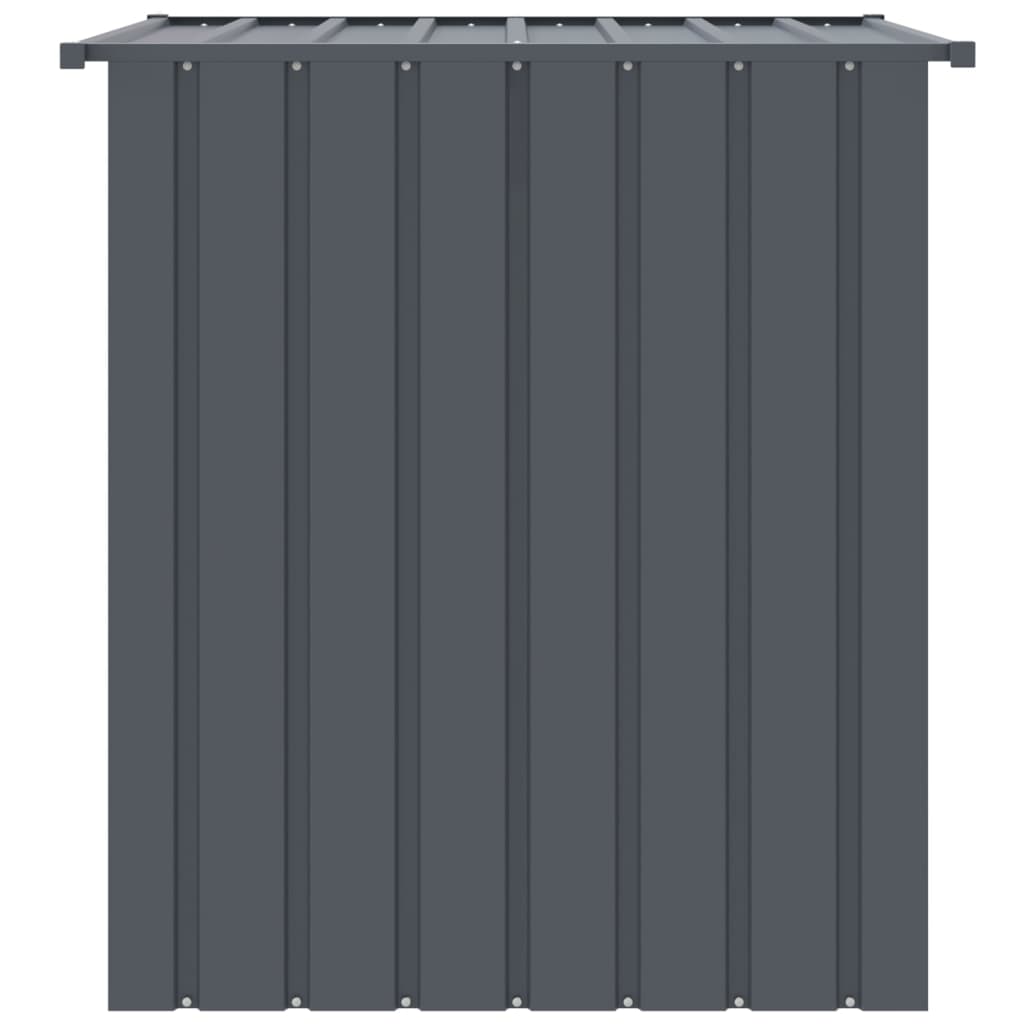 Casota para cães com teto 110x103x109 cm aço galvanizado preto