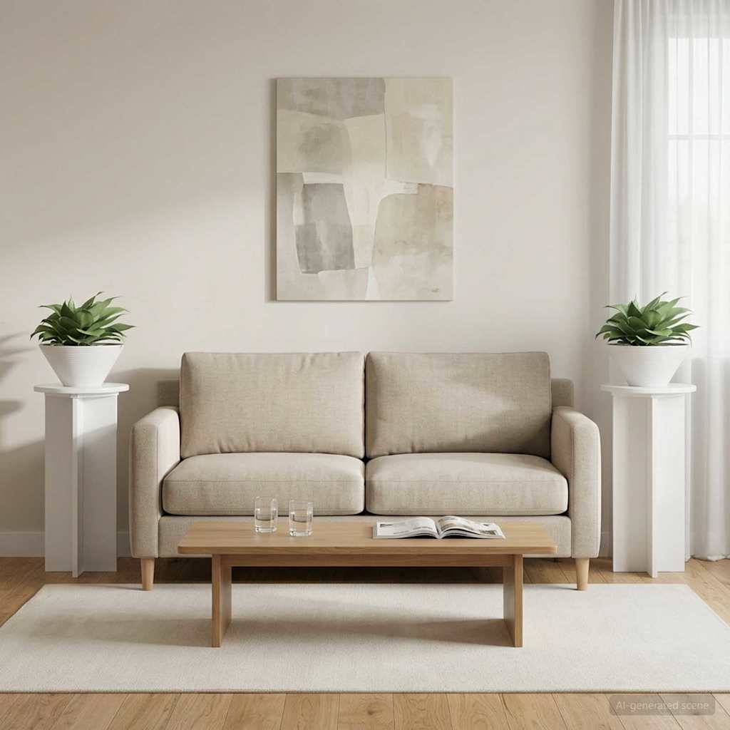 Suporte para plantas 2 unid. branco brilhante