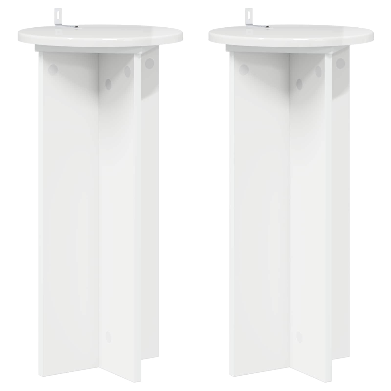 Suporte para plantas 2 unid. branco brilhante