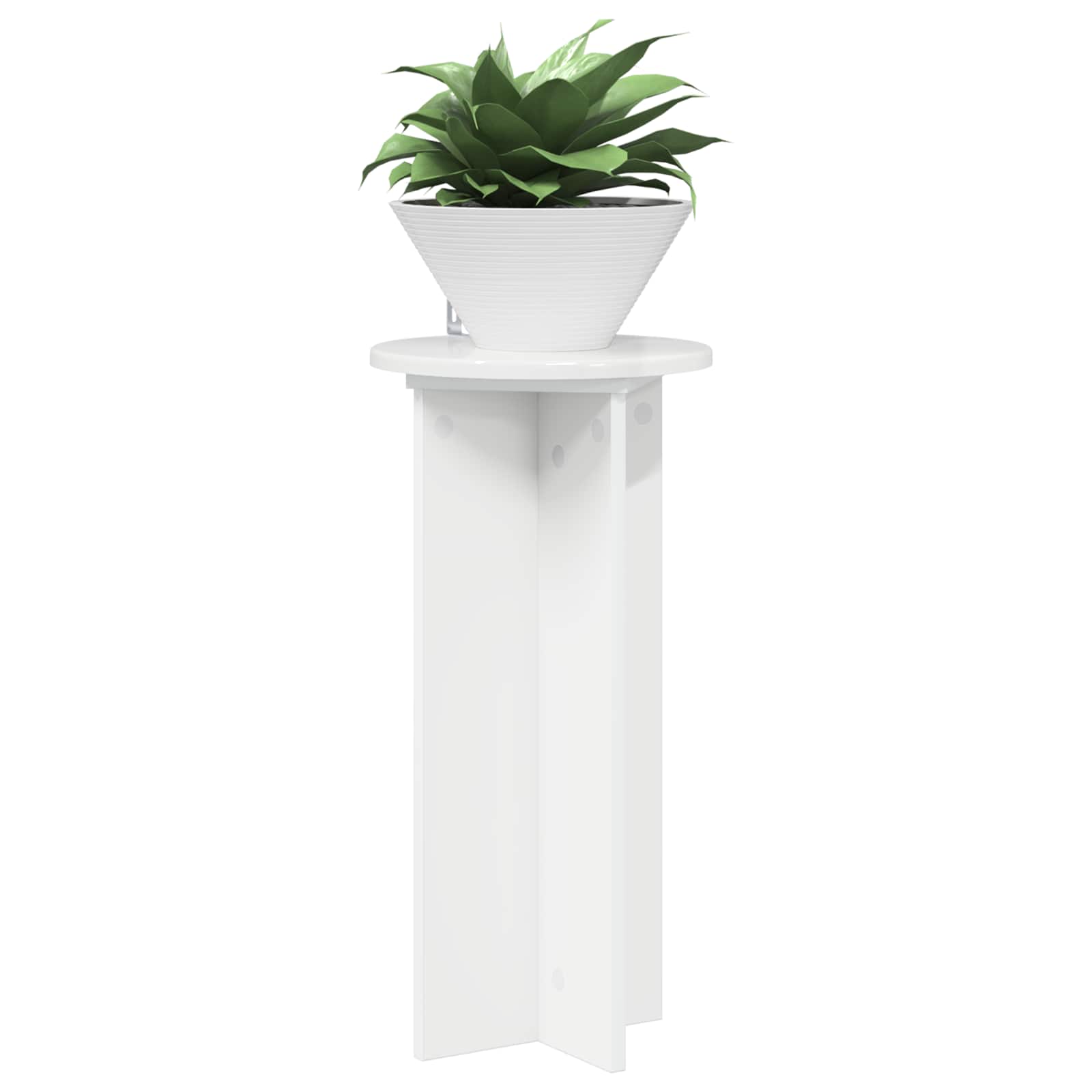 Suporte para plantas 2 unid. branco brilhante