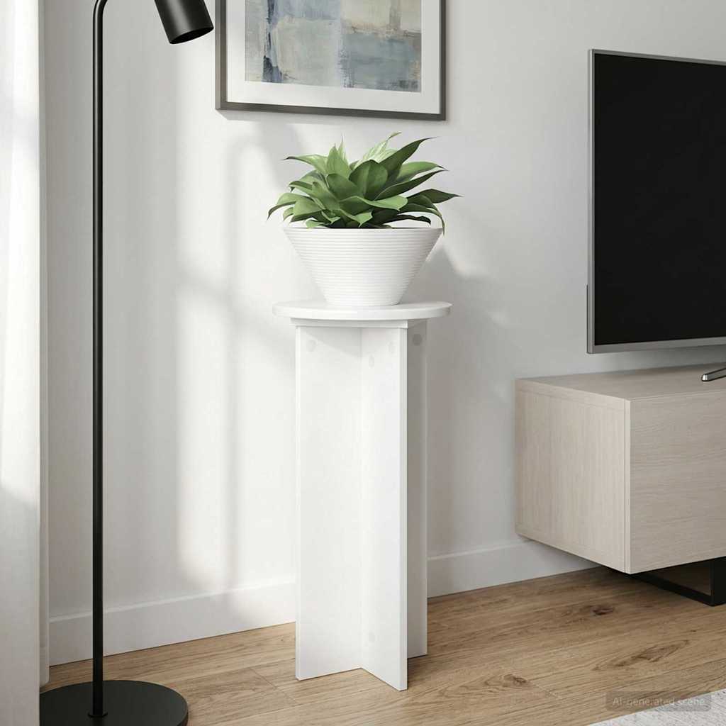 Suporte para plantas 2 unid. branco brilhante