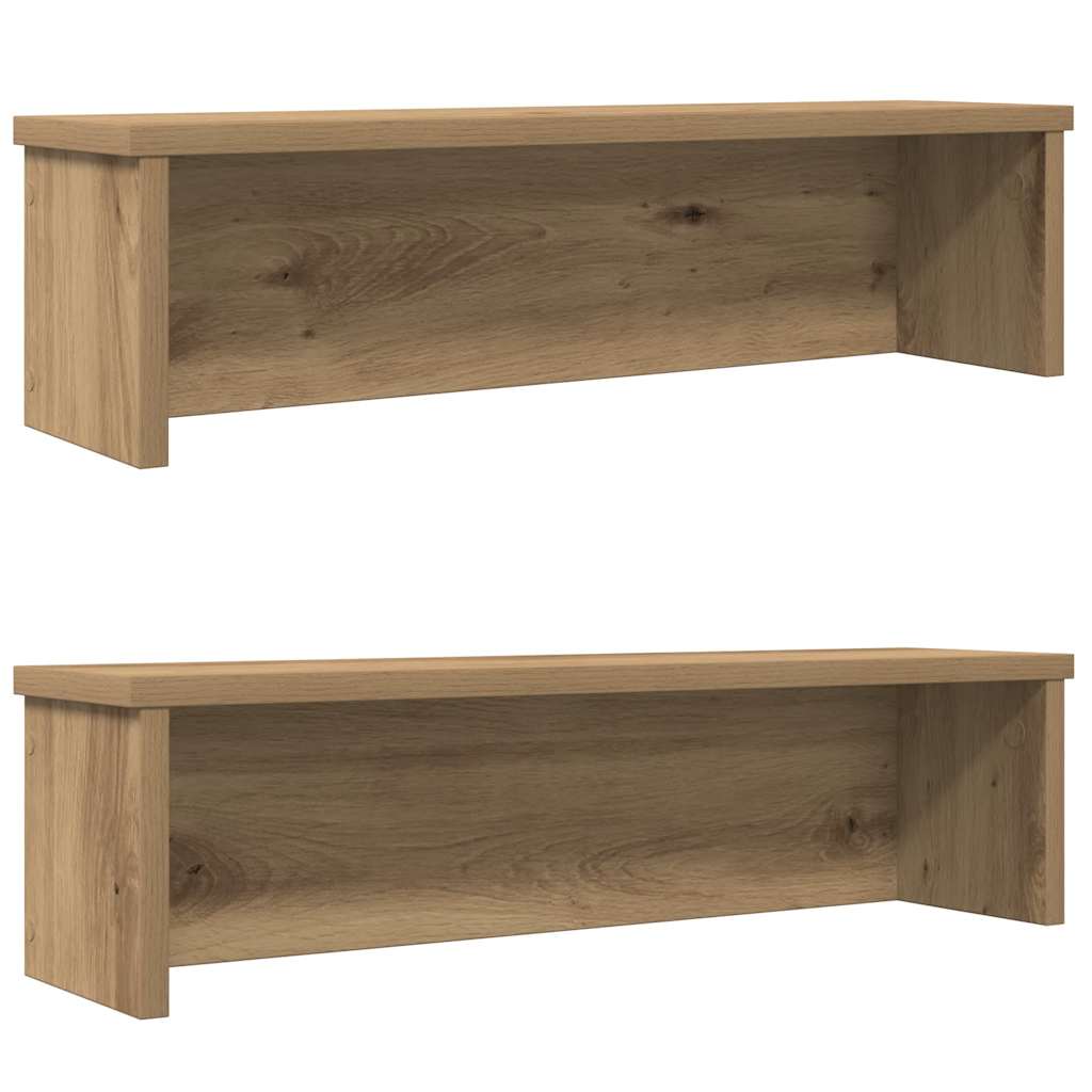 Racks de cozinha empilháveis 2 pcs carvalho artesanal