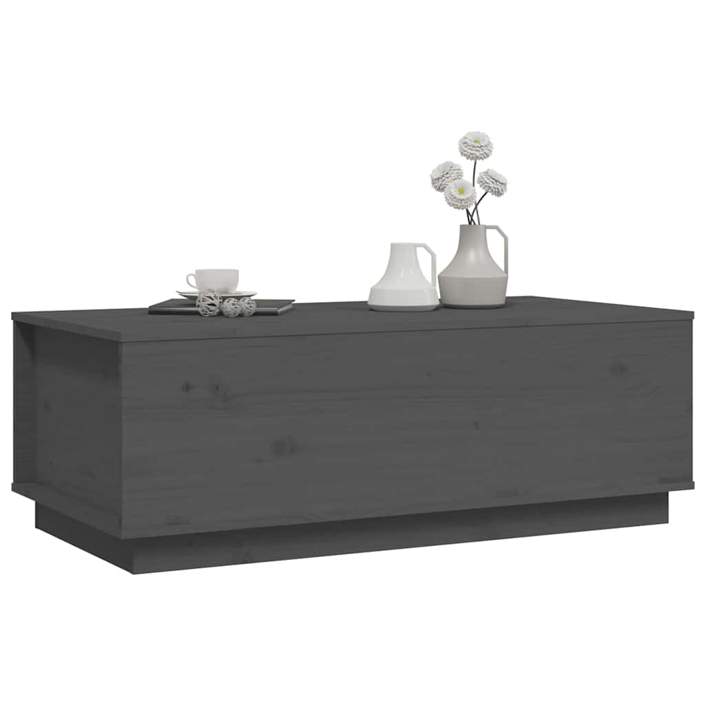Mesa de centro 100x50x35 cm pinho maciço cinza