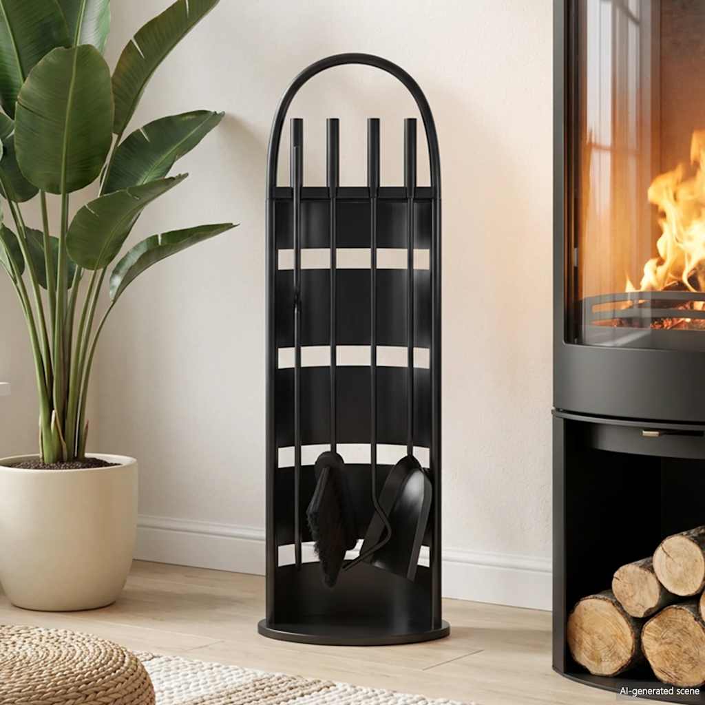 Conjunto de ferramentas para lareira de 5 peças 23x15x66 cm aço