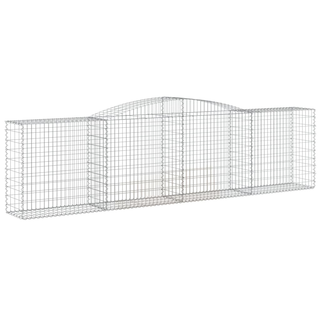 Cestos gabião arqueados 7pcs 400x50x100/120cm ferro galvanizado