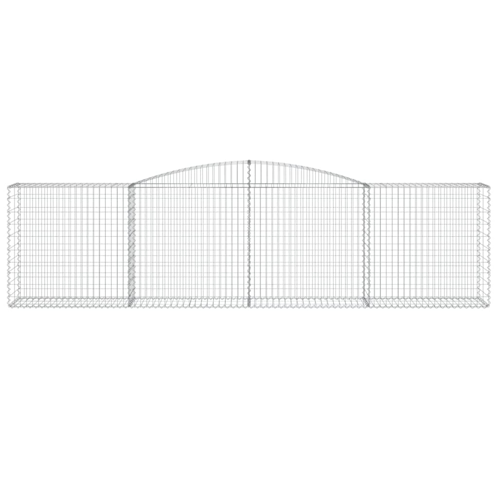 Cestos gabião arqueados 7pcs 400x50x100/120cm ferro galvanizado