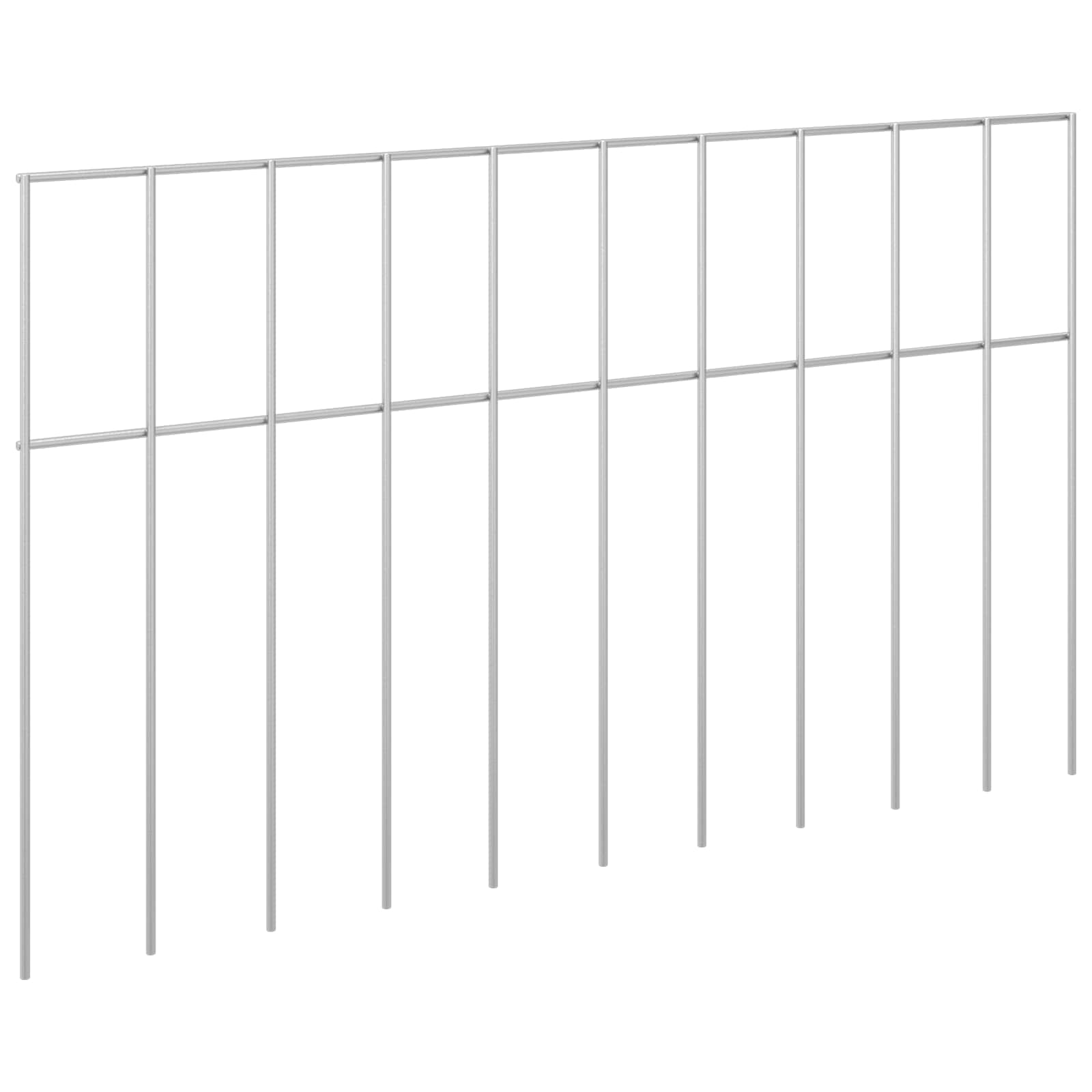 Painel de cerca para jardim 24 unid. 50 x 30 cm aço galvanizado