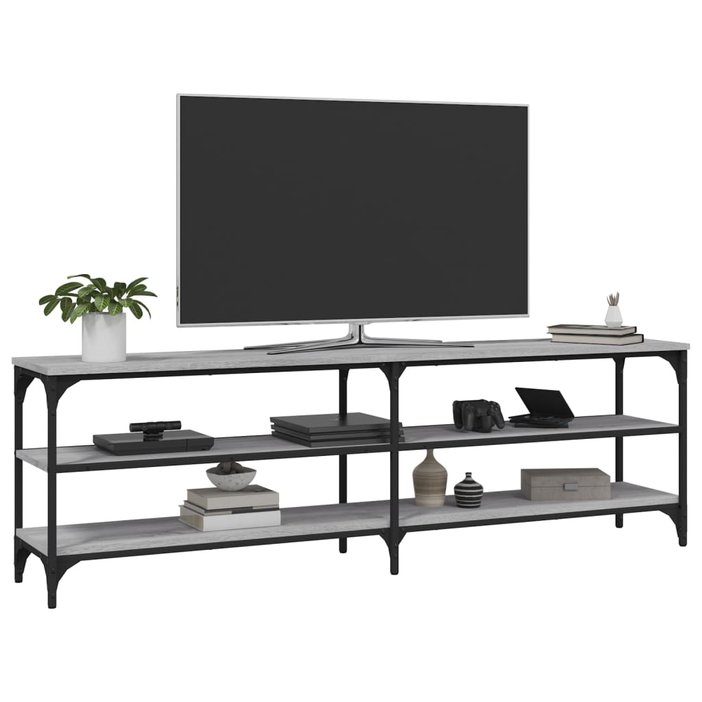 Móvel para TV 160x30x50 cm derivados de madeira cinzento sonoma