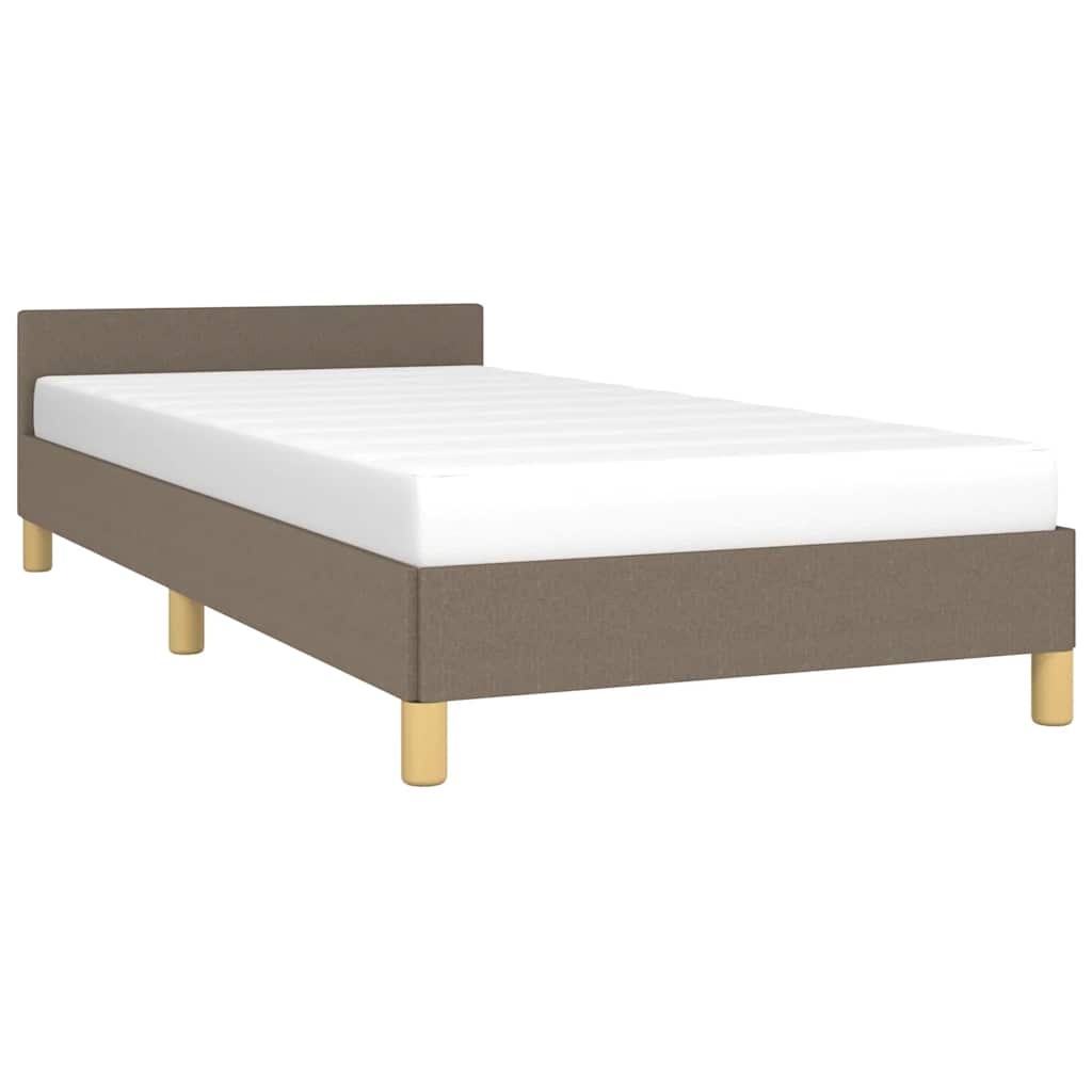 Estrutura cama sem colchão 100x200 cm tecido cinza-acastanhado
