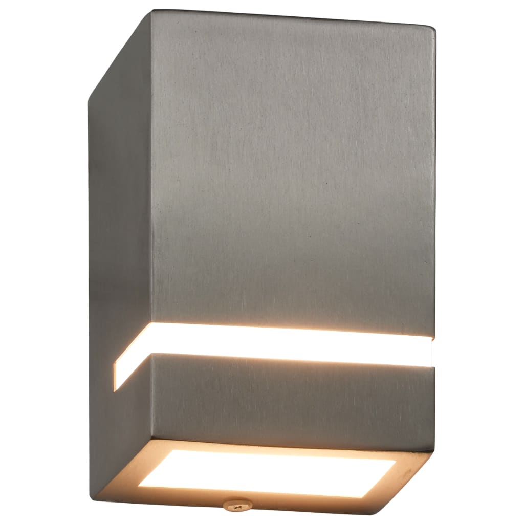 Candeeiros de parede exterior 2 pcs 35 w retangular prateado