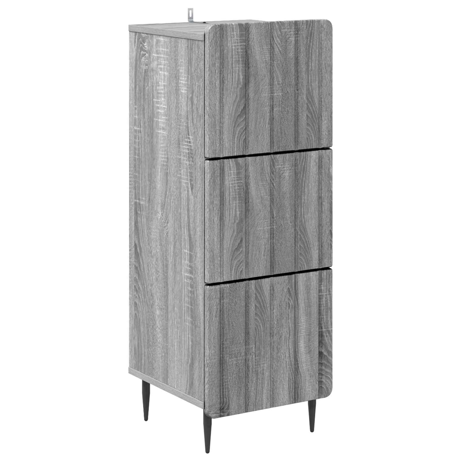 Gabinete de gavetas sonoma cinzento 33 x 34,5 x 92 cm