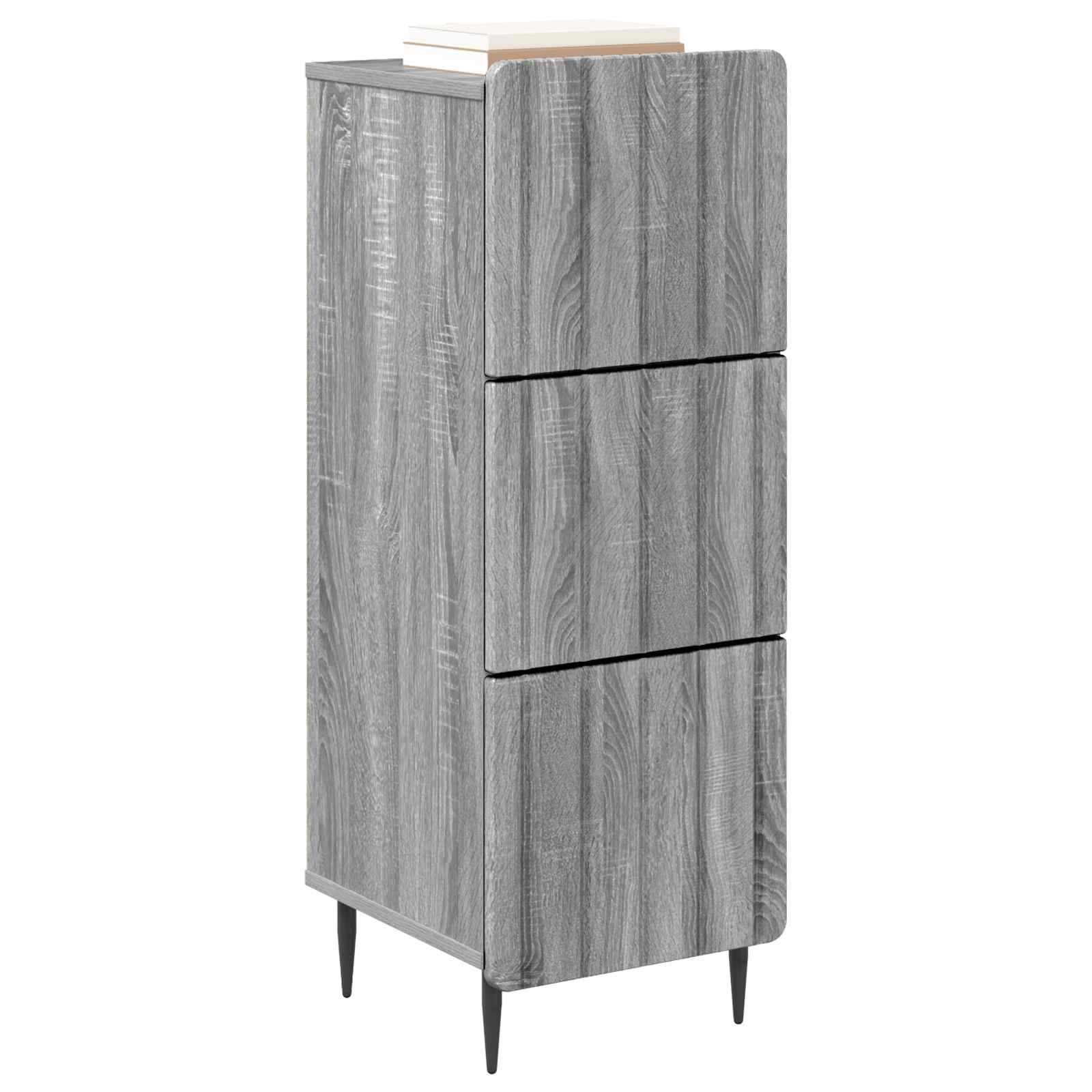 Gabinete de gavetas sonoma cinzento 33 x 34,5 x 92 cm