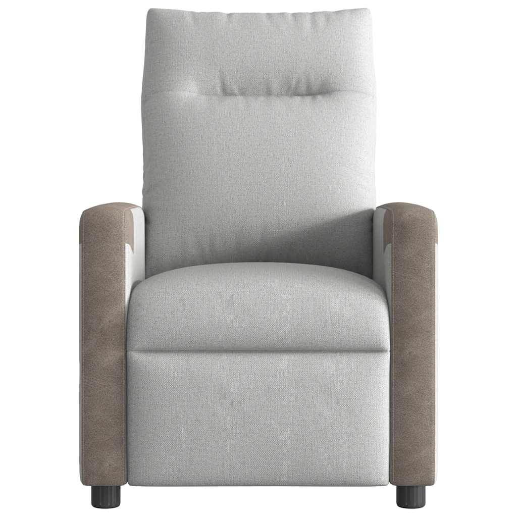 Cadeira de massagem reclinável tecido cinzento
