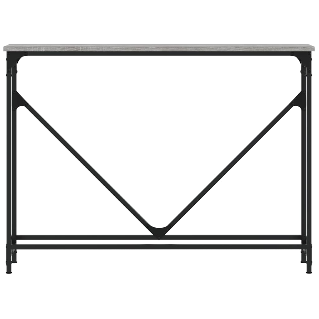 Mesa consola 102x22,5x75cm derivados de madeira cinzento sonoma