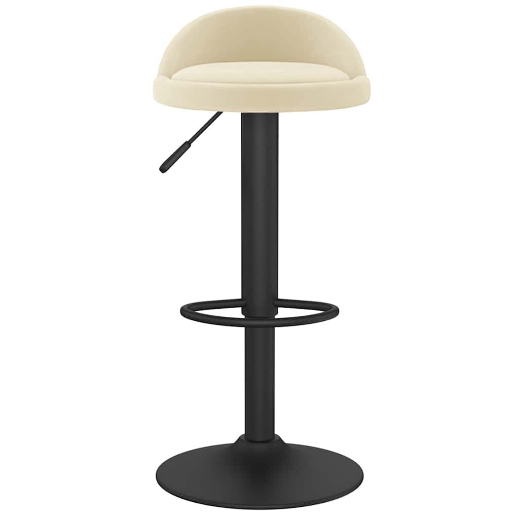 Banco de bar veludo cor creme