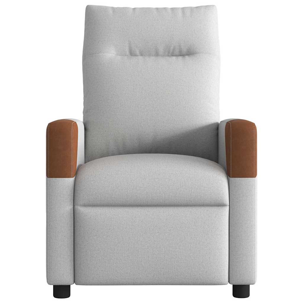 Cadeira de massagem reclinável tecido cinzento
