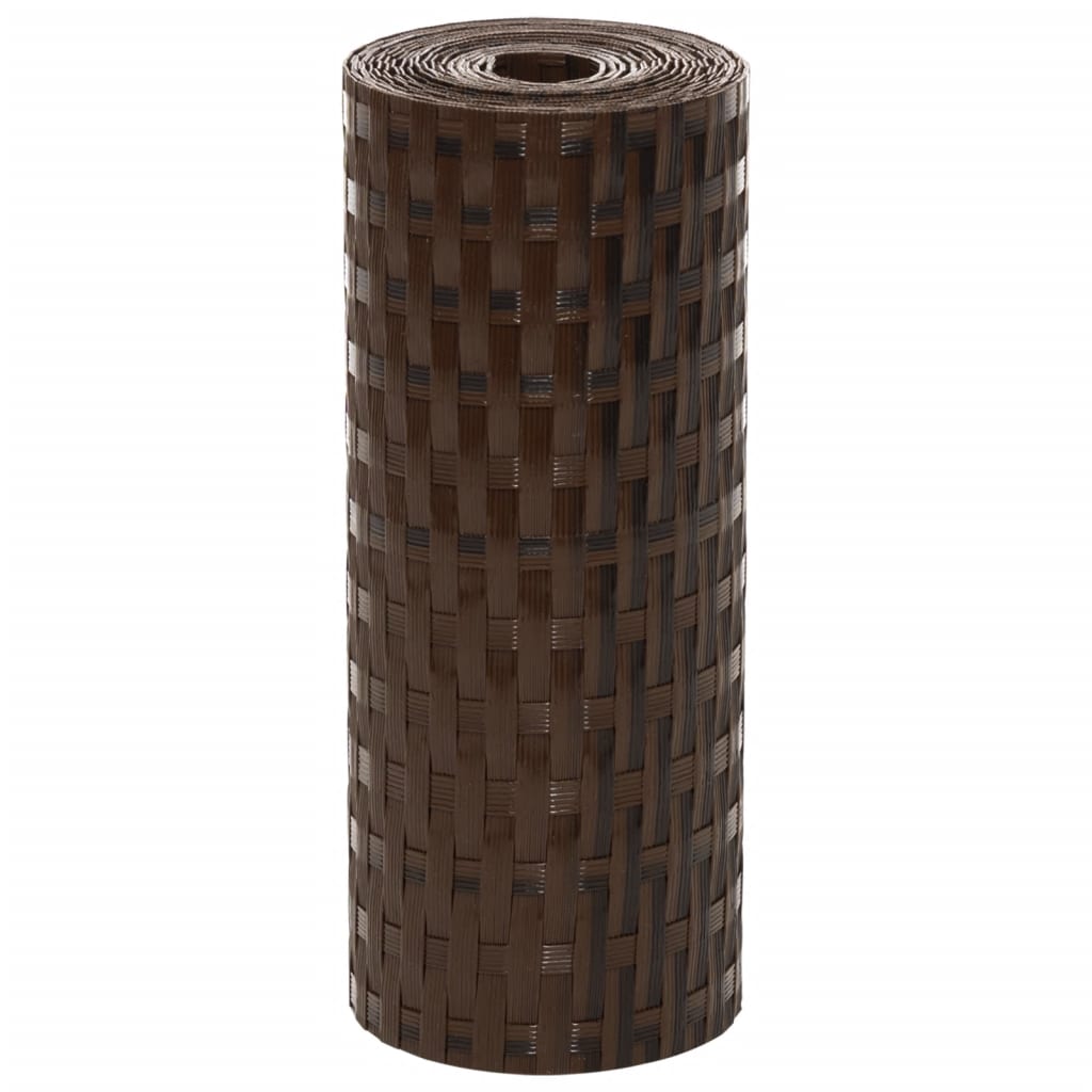 Telas de varanda 10 pcs 255x19 cm vime PE castanho e preto