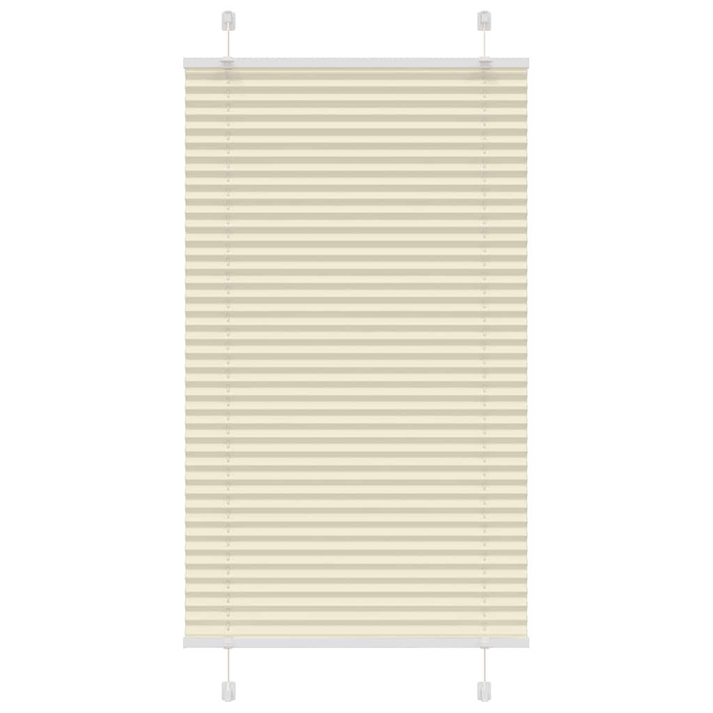 Creme plissada cega 75x100 cm largura tecido 74,4 cm poliéster