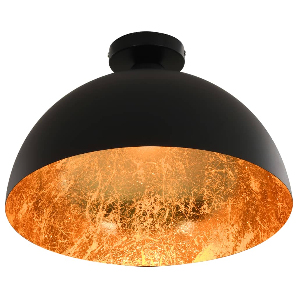 Candeeiros de teto 2 pcs semiesférico e27 preto e dourado
