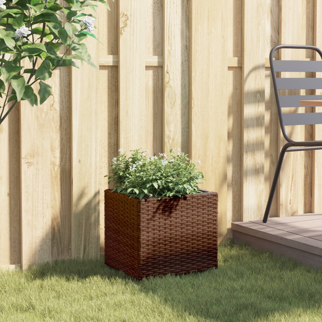 Vaso de jardim 36x30x32 cm vime PE castanho