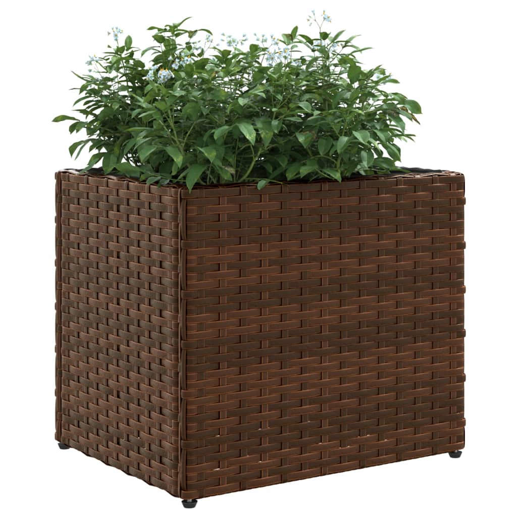 Vaso de jardim 36x30x32 cm vime PE castanho