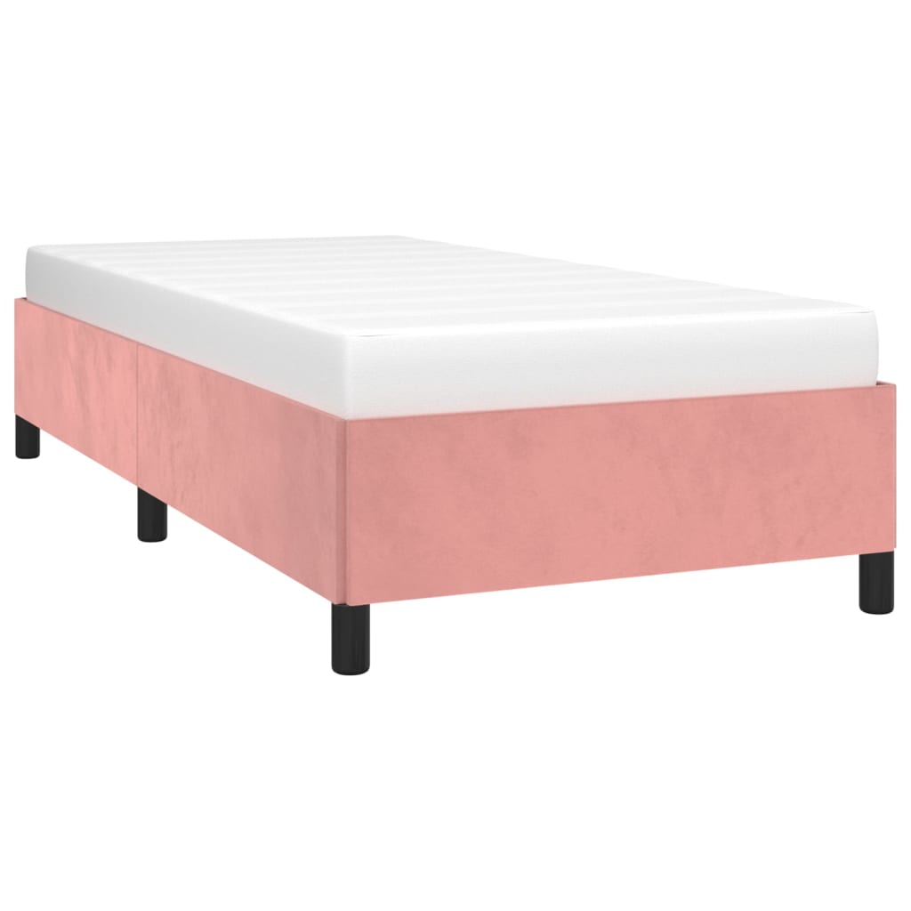 Estrutura de cama 80x200 cm veludo rosa