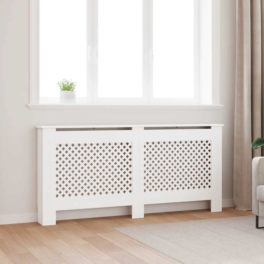 Cobertura de radiador 172x19x81,5 cm MDF branco