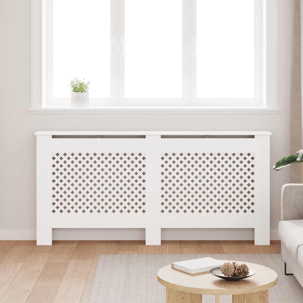 Cobertura de radiador 172x19x81,5 cm MDF branco