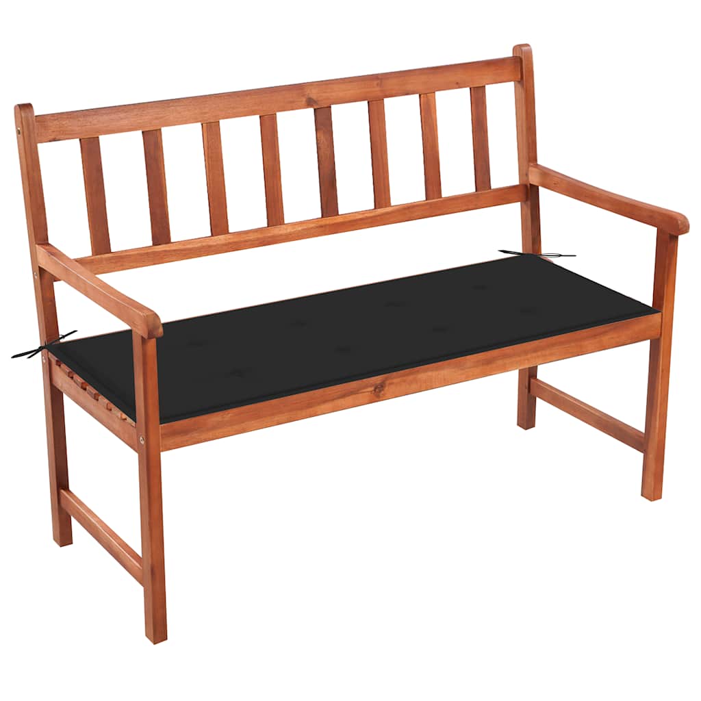 Banco de jardim c/ almofadão 120 cm madeira de acácia maciça