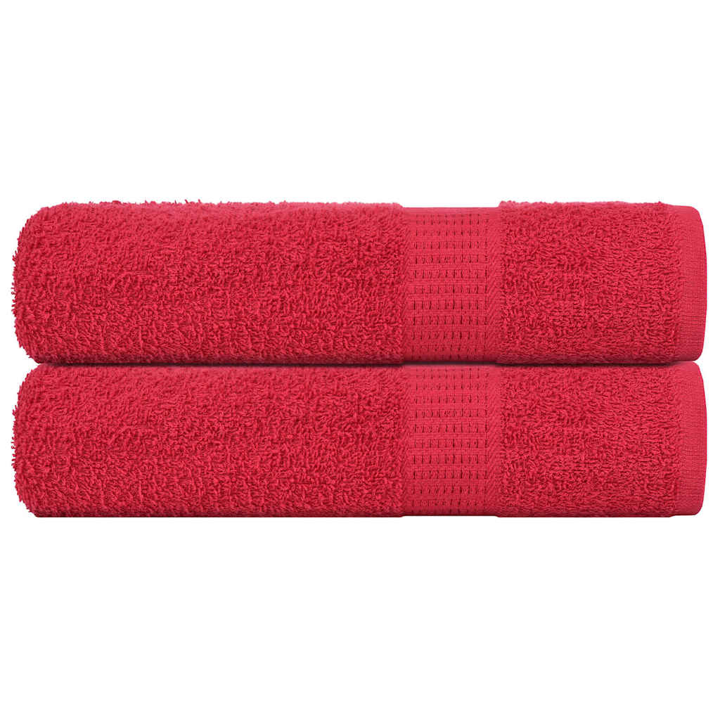 Toalhas de banho frogn 2 pcs 100x150 cm 360 g/m² vermelho