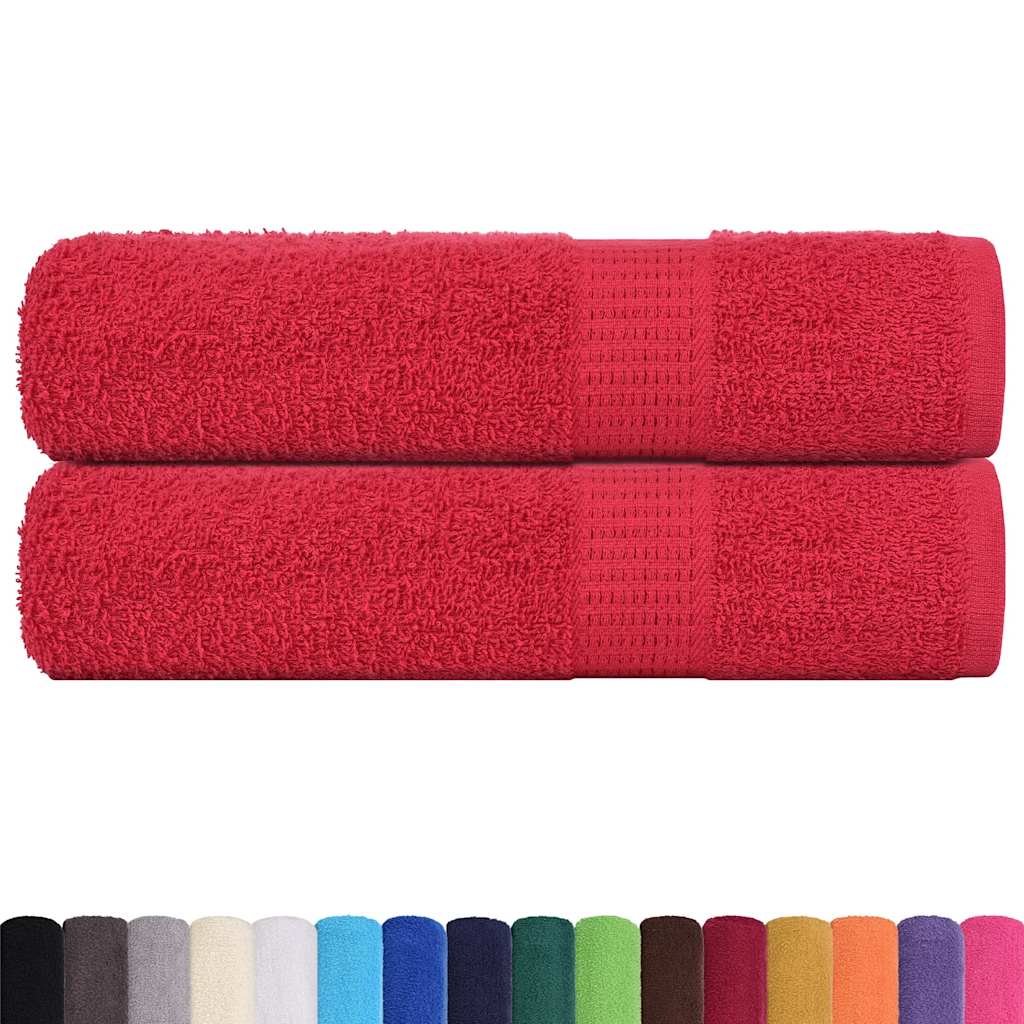 Toalhas de banho frogn 2 pcs 100x150 cm 360 g/m² vermelho