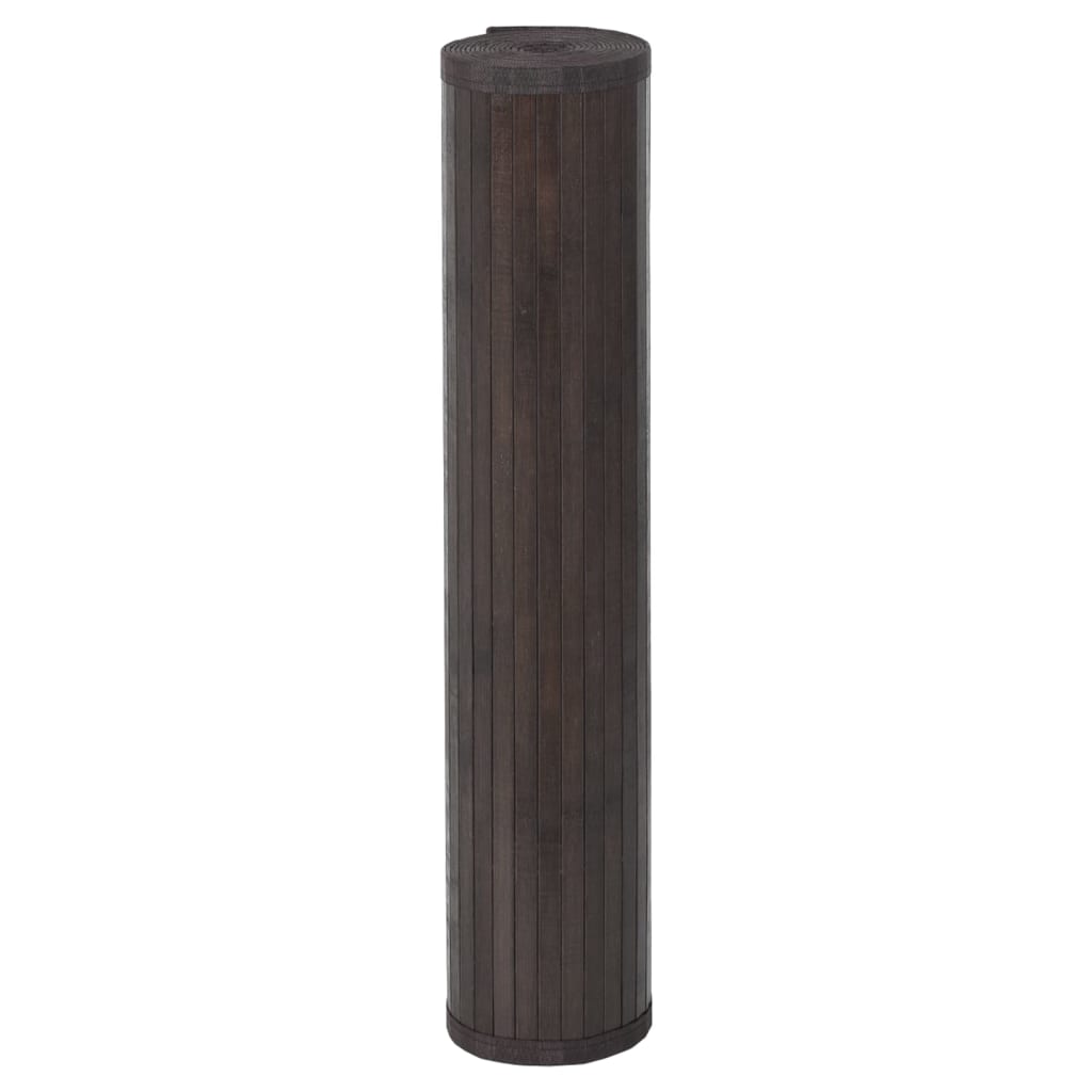 Tapete retangular 100x1000 cm bambu castanho-escuro