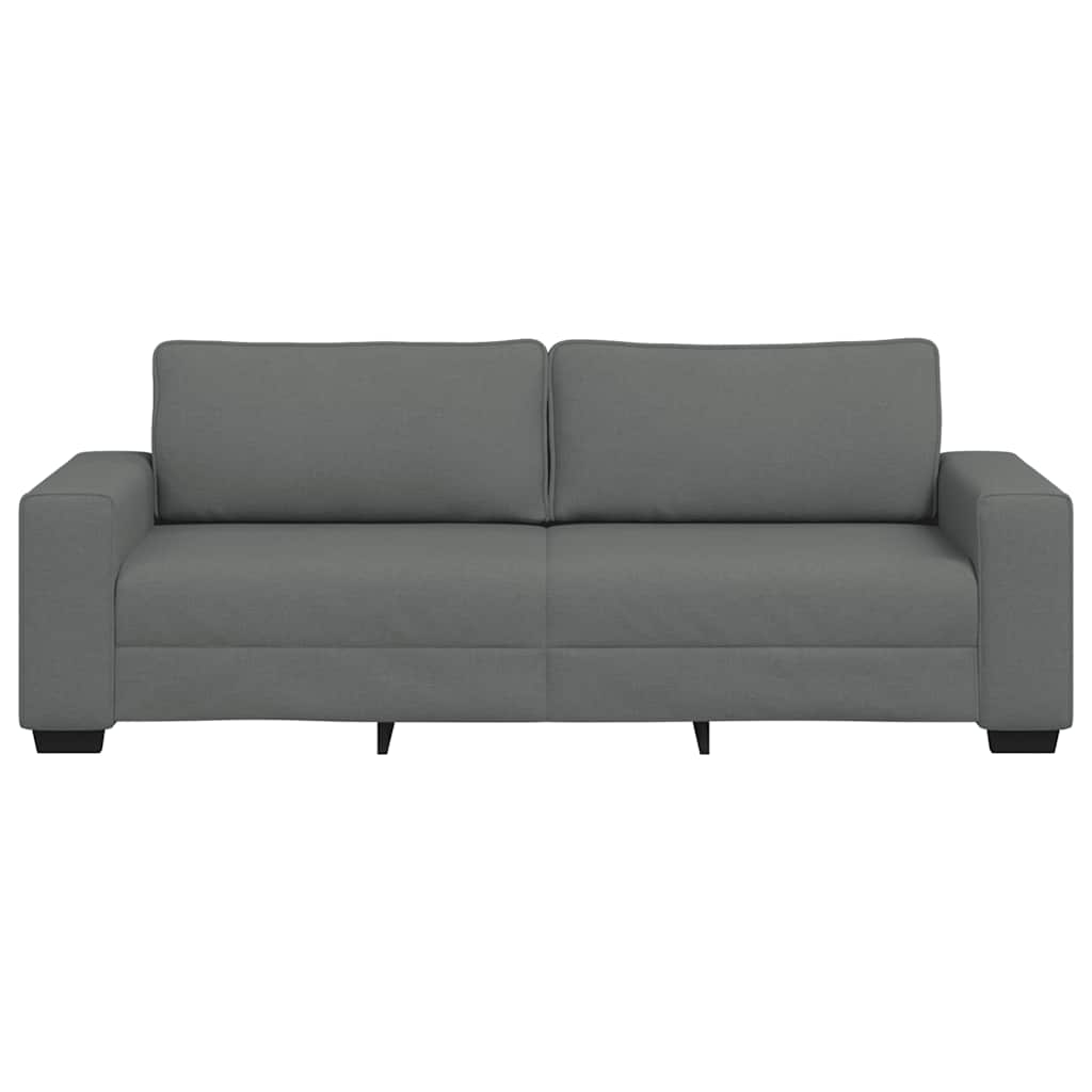 Sofá de 3 lugares 220x77x82 cm tecido cinza-escuro
