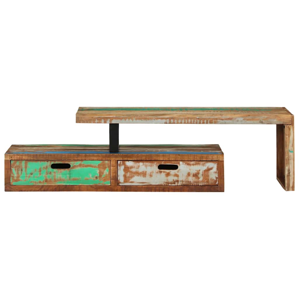 Suporte de TV (118-200)x30x40 cm madeira maciça reciclada