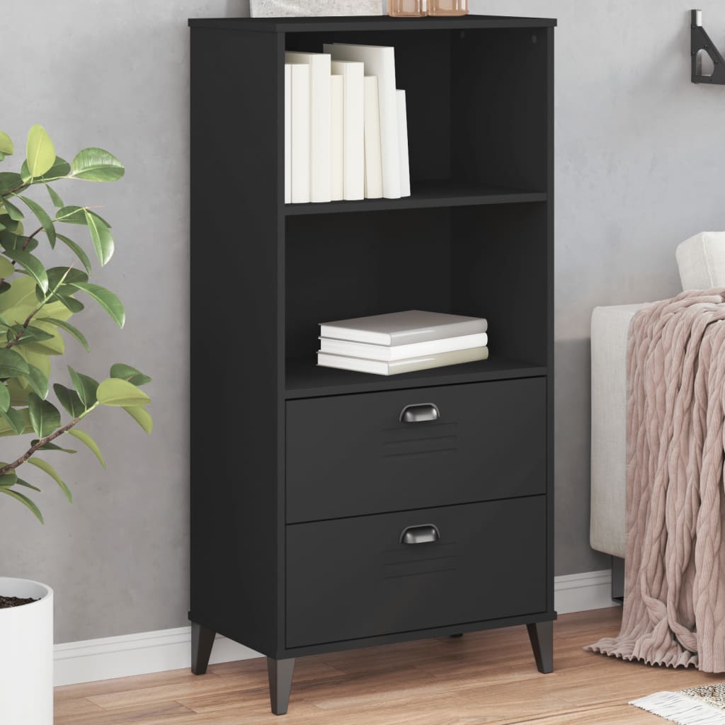 Estante viken 60x35x123 cm derivados de madeira preto
