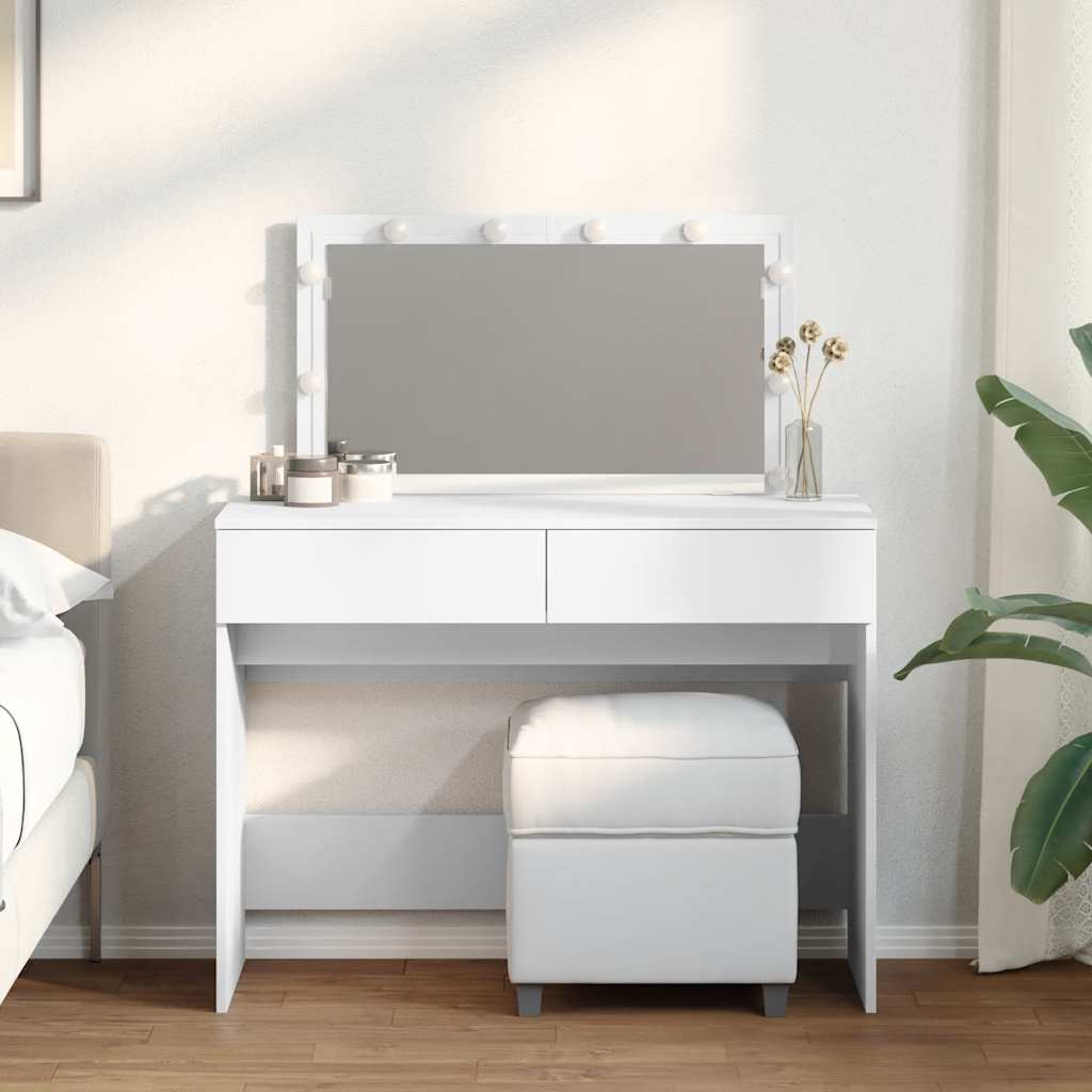 Toucador com leds 100x40x120 cm branco