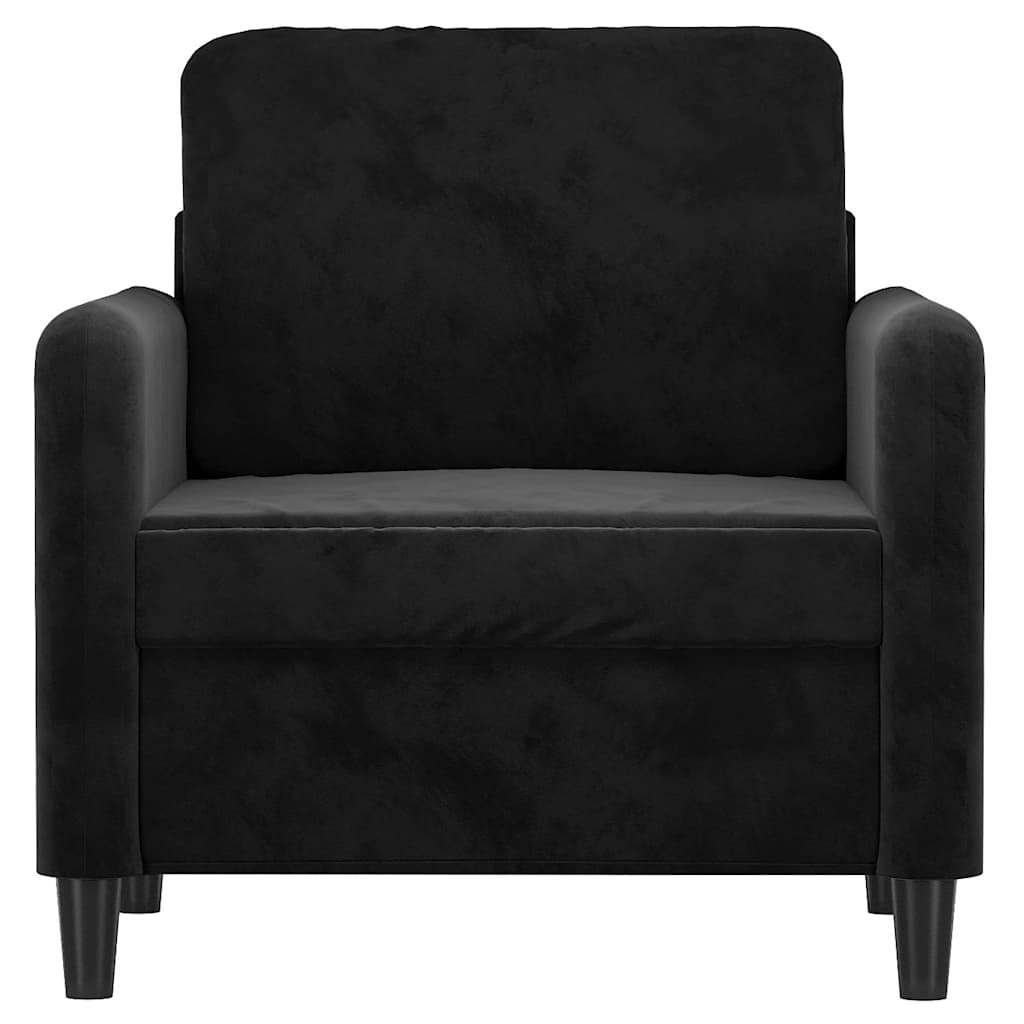 Poltrona 60 cm veludo preto