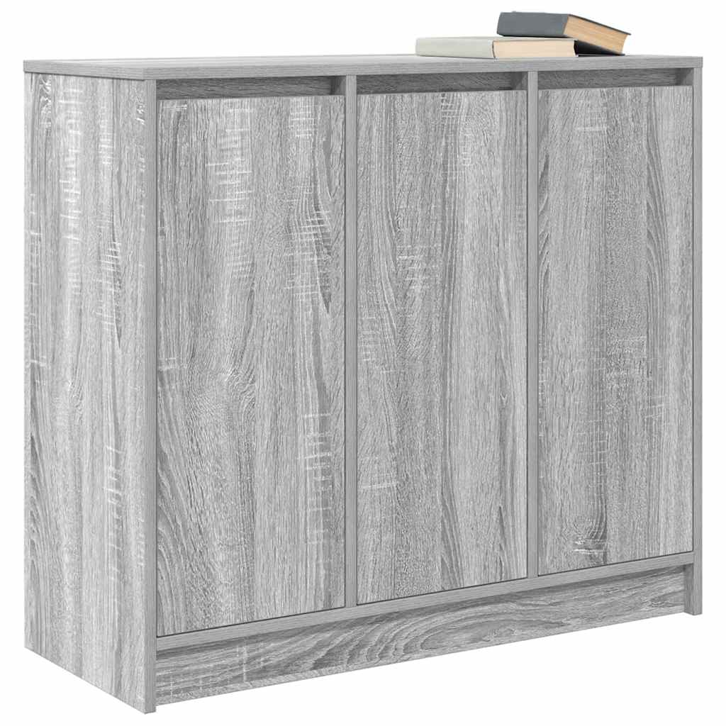 Aparador 85x34x76 cm derivados de madeira cinzento sonoma