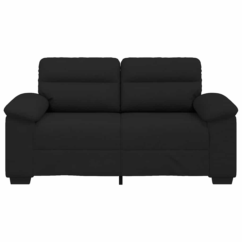 Sofá de 2 lugares tecido 160x81x84 cm preto