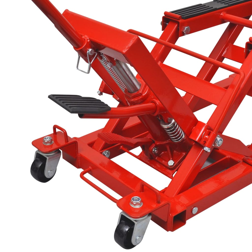 Motocicleta hidráulica/ atv jack 680 kg, vermelho