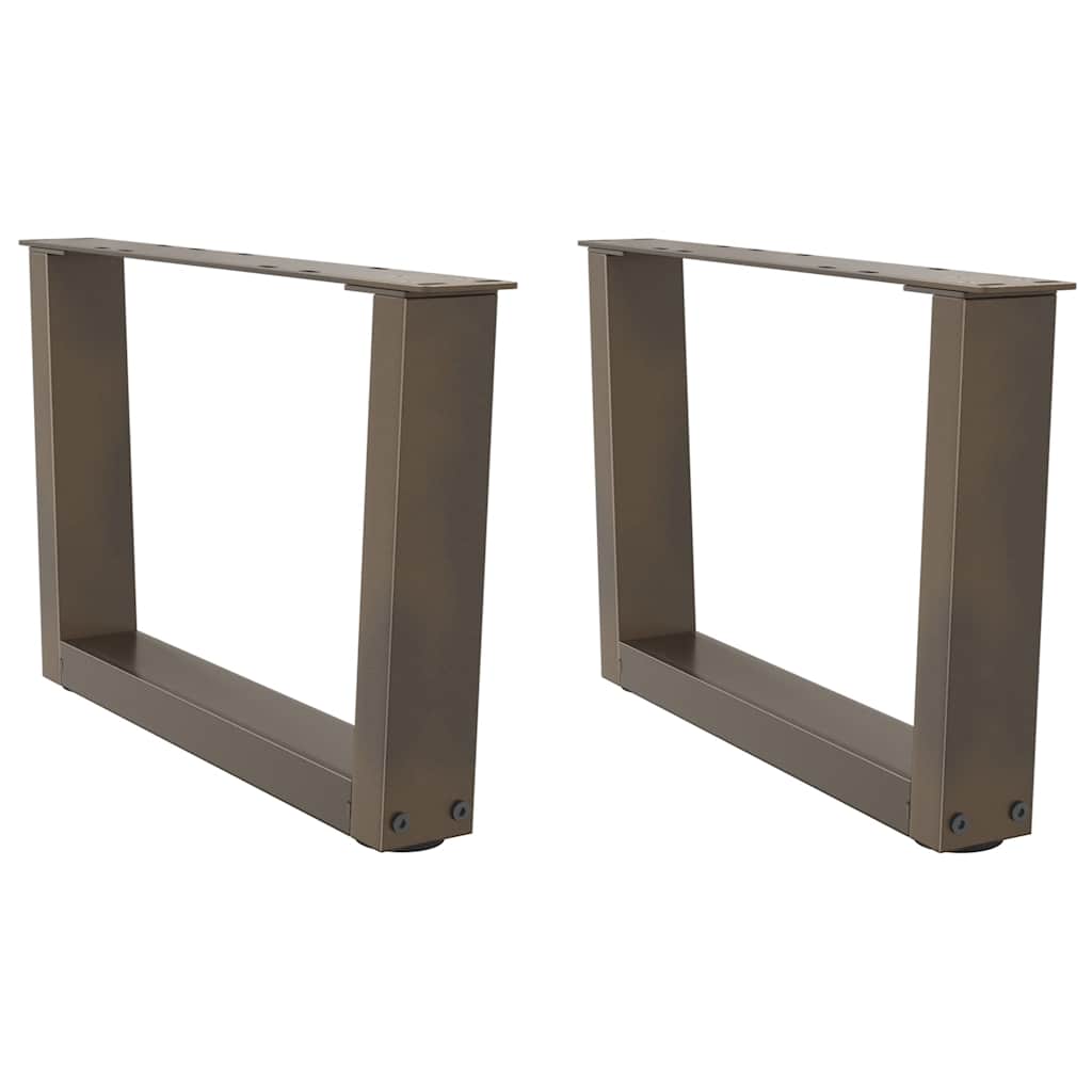 Pés para mesa de centro em formato de v, 2 peças, aço natural, 50x(30-31,3) cm, aço