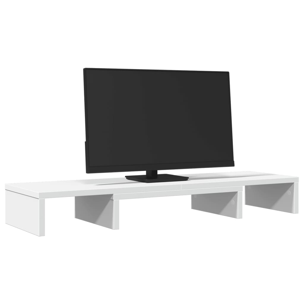 Suporte para monitor ajustável derivados de madeira branco