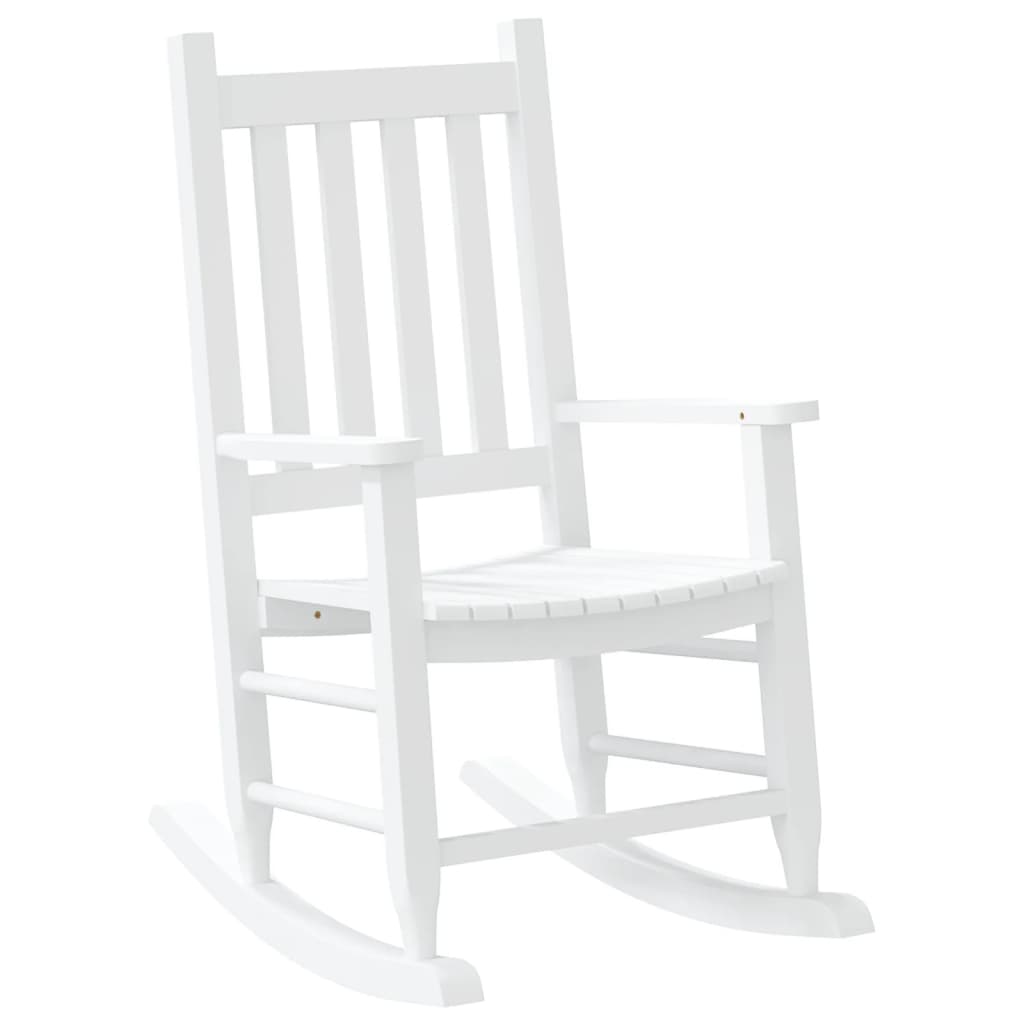Cadeiras de baloiço infantis 2 pcs álamo maciço branco