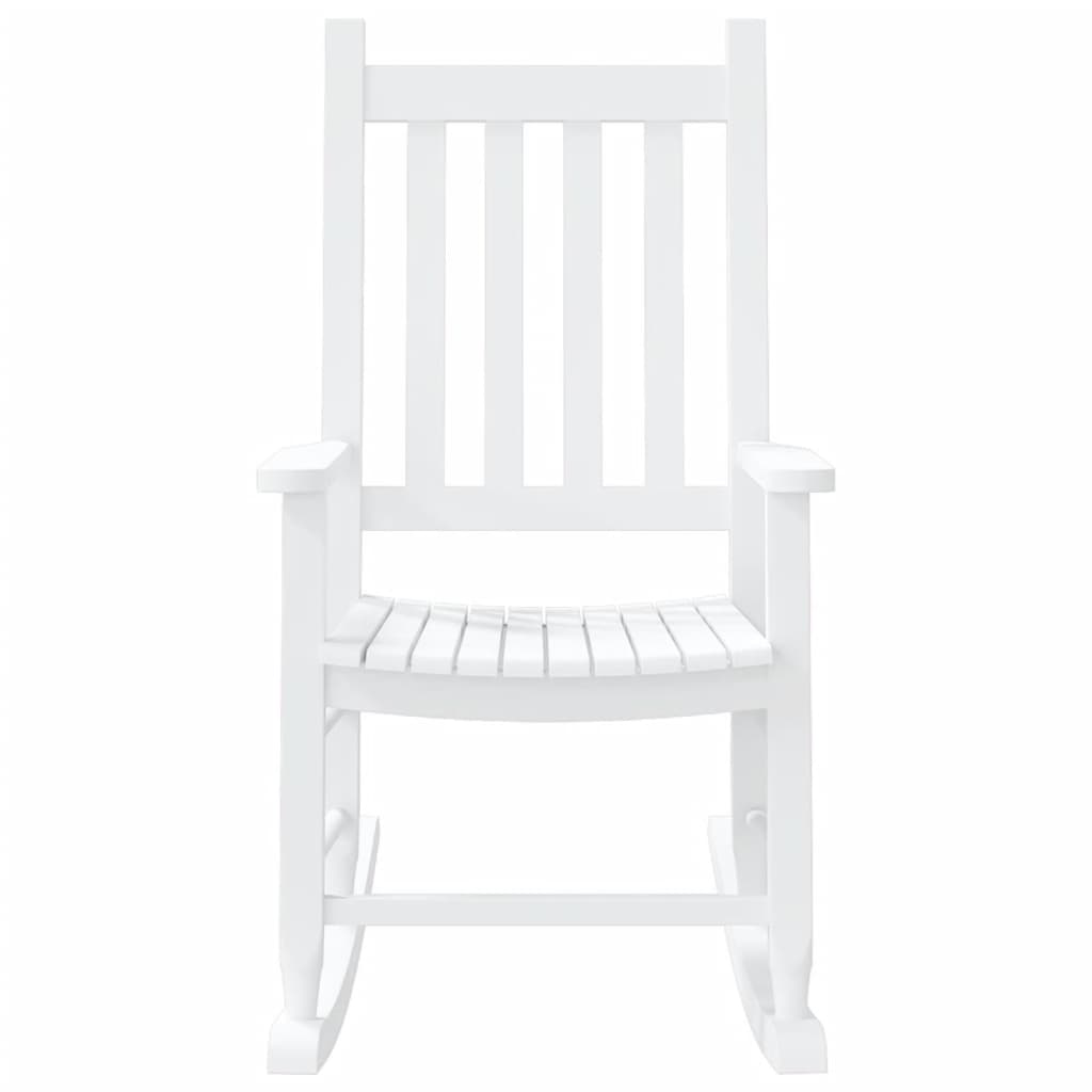 Cadeiras de baloiço infantis 2 pcs álamo maciço branco
