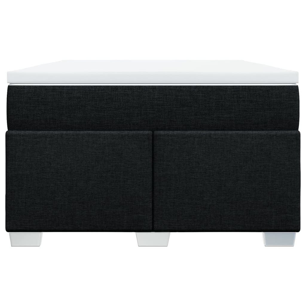 Cama com molas/colchão 120x200 cm tecido preto