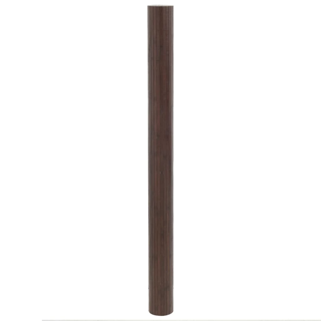 Tapete retangular 80x200 cm bambu castanho-escuro
