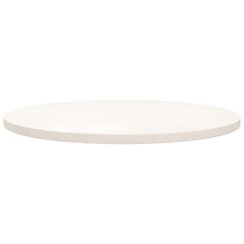 Tampo de mesa redondo ø70x3 cm madeira de pinho maciça branco